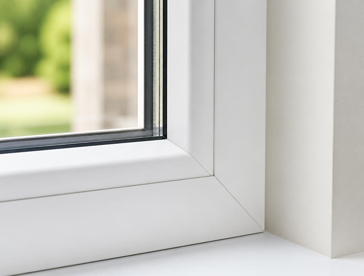 uPVC window frame detail